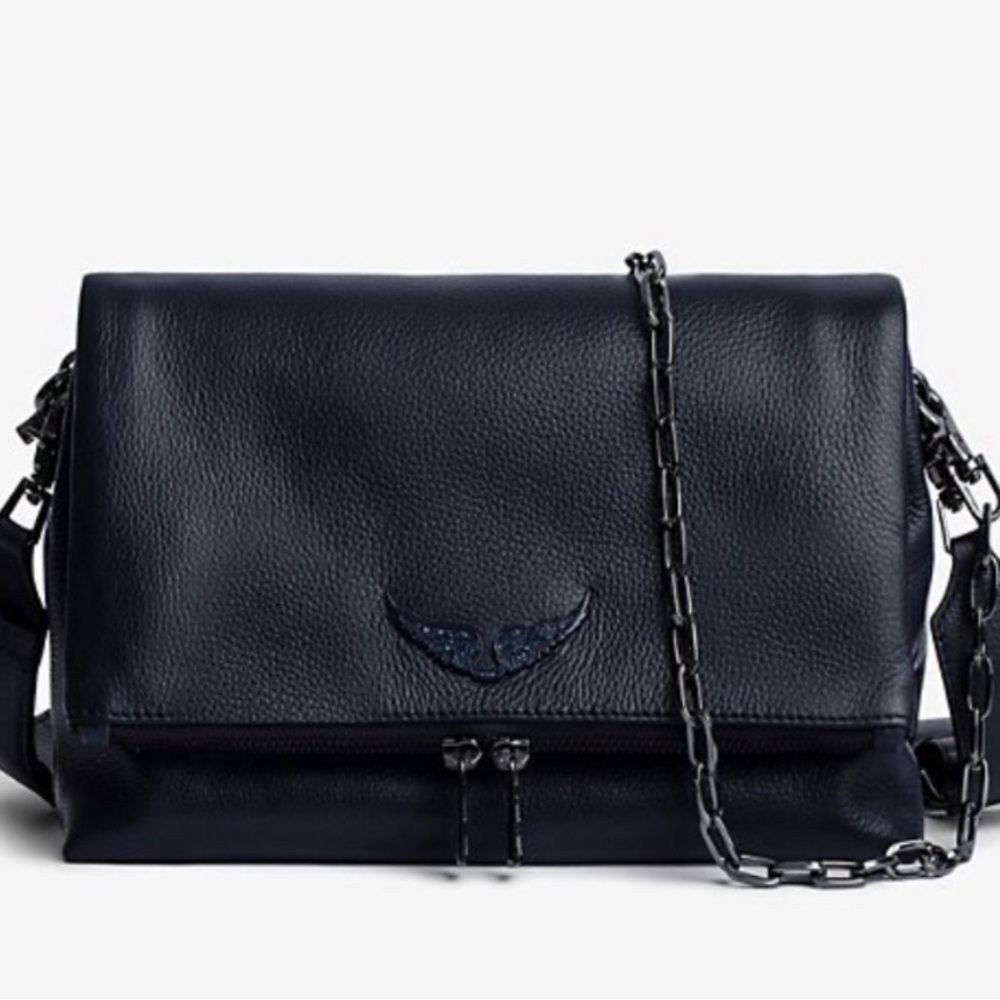 Zadig and Voltaire Rocky Bag Navy Blue Leather Used once!